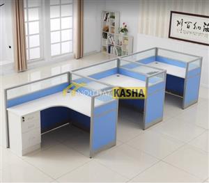 Bàn cụm 3 văn phòng có vách ngăn BC238