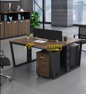 Bàn cụm văn phòng 2 chỗ chân hình thang BC231