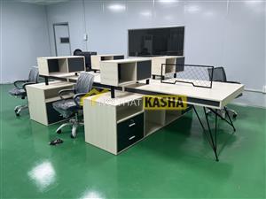 Bàn cụm văn phòng chân sắt chéo BC209