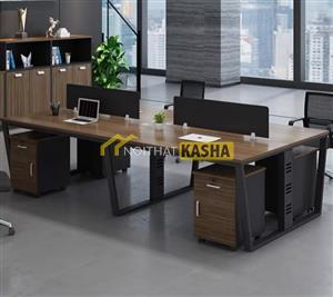 Bàn cụm văn phòng chân sắt kiểu BC232