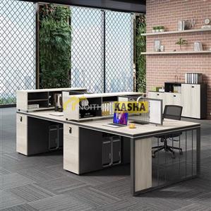 Bàn cụm văn phòng liền kệ BC194