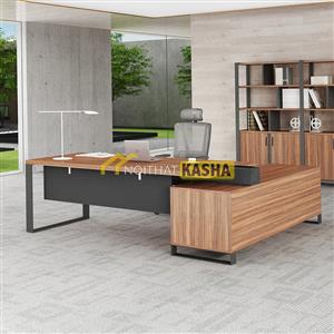 Bàn giám đốc chân sắt có tủ phụ BKSB35