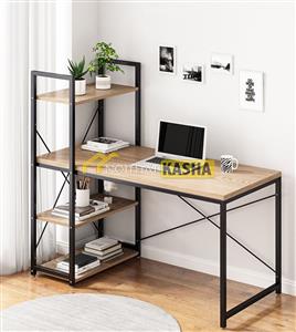 Bàn học kèm kệ sách khung sắt BHS26