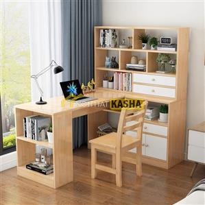 Bàn học kết hợp tủ kệ BHS56