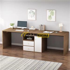 Bàn học sinh đôi liền kệ sách BHS34