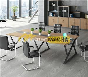 Bàn họp chân sắt kiểu chữ X KSCX08