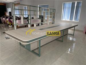 Bàn họp hiện đại chân sắt chữ nhật BH119