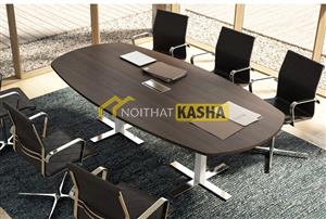 Bàn họp oval chân sắt BH112