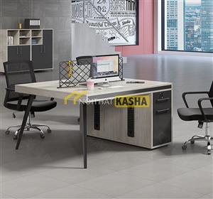 Bàn làm việc 2 người chân sắt trụ KSTL01