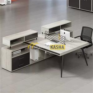 Bàn làm việc 2 người chân sắt trụ KSTL09