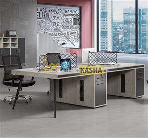 Bàn làm việc 4 người chân sắt trụ KSTL02