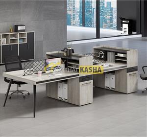 Bàn làm việc 4 người chân sắt trụ KSTL06