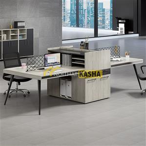 Bàn làm việc 4 người chân sắt trụ KSTL07
