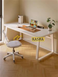 Bàn làm việc chân bo màu trắng BLV162