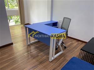 Bàn làm việc chân chữ K màu xanh dương BLV175