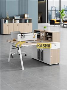 Bàn làm việc cụm 2 người chân chữ V KSCV05