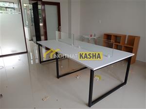 Bàn làm việc chân sắt cụm 4 BC46