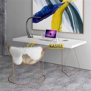 Bàn làm việc chân sắt kiểu vàng BLV40