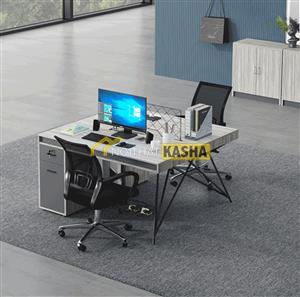 Bàn làm việc cụm 2 chân sắt chéo mới BC80