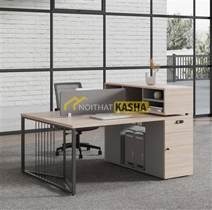 Bàn làm việc cụm 2 chân sắt kiểu BC82