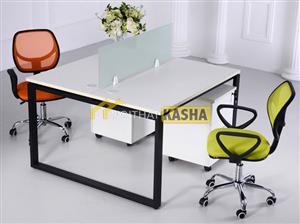 Bàn làm việc cụm 2 chỗ ngồi vách ngăn kính BC08