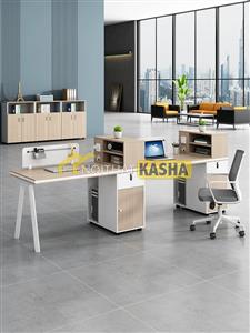 Bàn làm việc cụm 2 người chân chữ V KSCV06