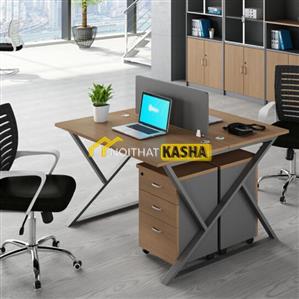 Bàn làm việc cụm 2 người chân chữ X KSCX01