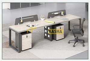 Bàn làm việc cụm 2 người chân sắt chữ nhật KSBĐ03
