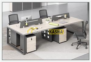 Bàn làm việc cụm 4 người chân sắt chữ nhật KSBĐ07