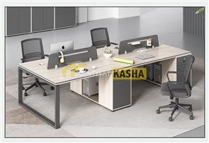 Bàn làm việc cụm 4 người chân sắt chữ nhật KSBĐ08