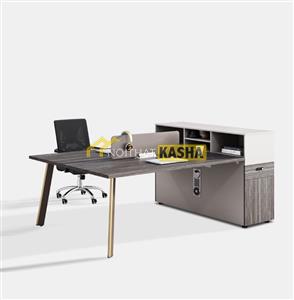 Bàn làm việc cụm 2 người chân sắt đơn giản KSĐG13