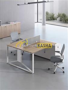 Bàn làm việc cụm 2 người chân sắt hiện đại KSHĐ08