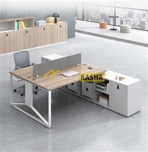 Bàn làm việc cụm 2 người chân sắt hiện đại KSHĐ16