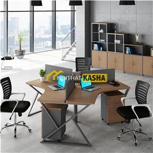 Bàn làm việc cụm 3 người chân chữ X KSCX05