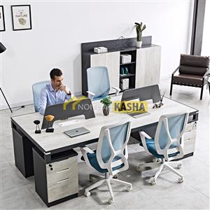 Bàn làm việc cụm 4 chân liền hộc tủ BC55