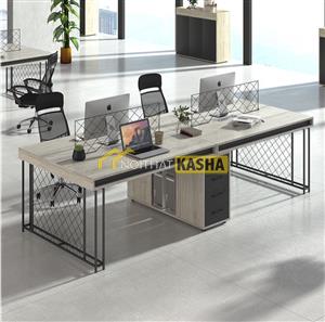 Bàn làm việc cụm 4 chân sắt mới BC97