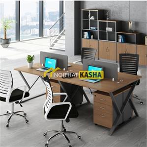 Bàn làm việc cụm 4 người chân chữ X KSCX02