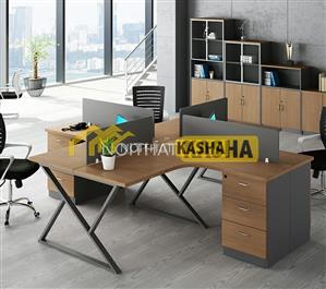 Bàn làm việc cụm 4 người chân chữ X KSCX06