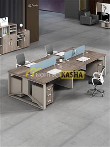 Bàn làm việc cụm 4 người chân sắt hiện đại KSHĐ04