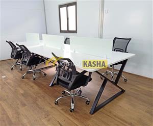 Bàn làm việc cụm 6 chân sắt kiểu BC108