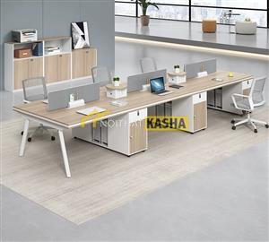 Bàn làm việc cụm 6 người chân chữ V KSCV04
