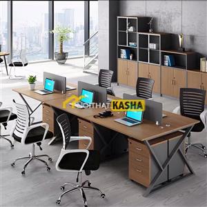 Bàn làm việc cụm 6 người chân chữ X KSCX03