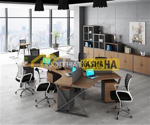 Bàn làm việc cụm 6 người chân chữ X KSCX07
