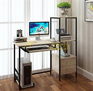 Bàn làm việc liền kệ khung sắt BLV22