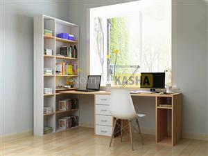 Bàn làm việc liền kệ sách lớn BLV29