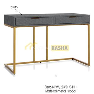 Bàn trang điểm chân sắt vàng BP02