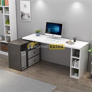 Bàn văn phòng có tủ kệ BLV172