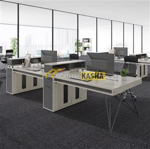 Bàn văn phòng cụm chân sắt BC128