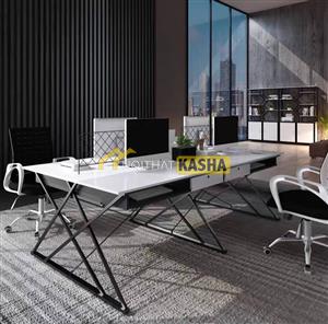 Bàn văn phòng cụm chân sắt kiểu hiện đại BC224