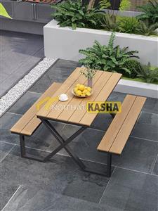 Bộ bàn ghế ăn khung sắt BBA01